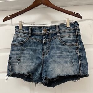 Silver vintage high rise shorts size W25